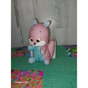 VTG Lefton Baby Planter Pink Squirrel Infant Child’s Nursery Pastel Kitsch